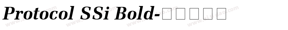 Protocol SSi Bold字体转换